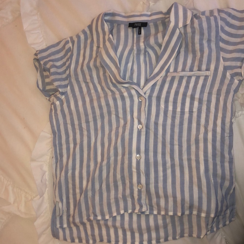 Paige striped button down